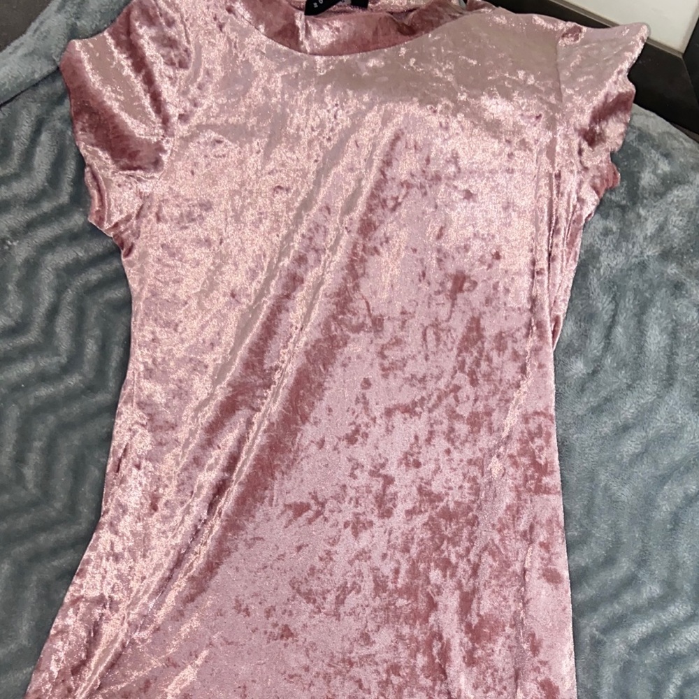 Suede mini dress